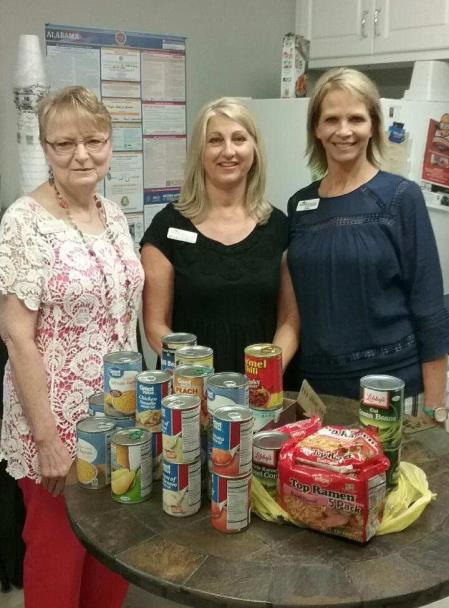 Cullman Drive Thru team with collected food