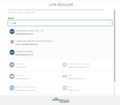 Image of linking an account