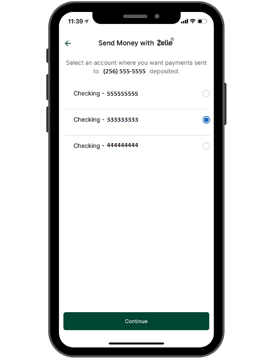 Zelle Select Account