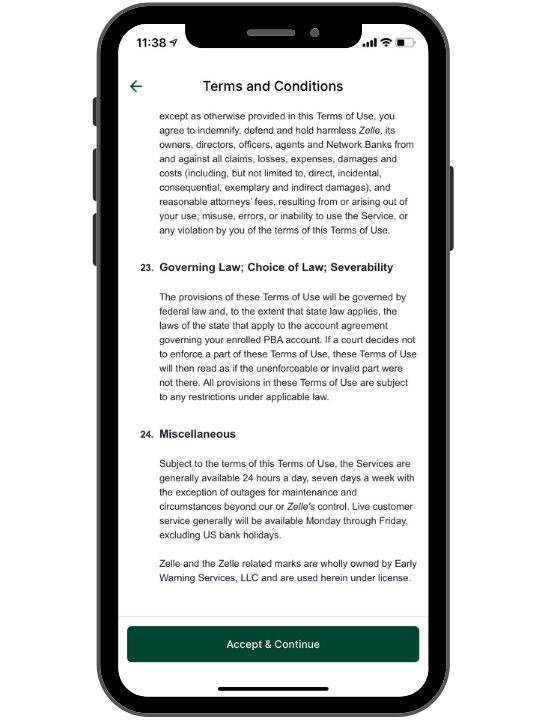 Zelle® Terms and Conditions