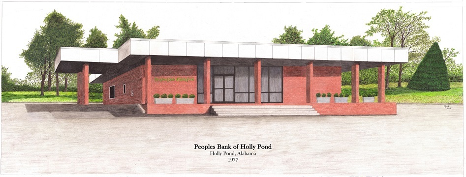 Sketch of original branch in Holly Pond